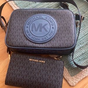 Michael Kors crossbody with matching wallet